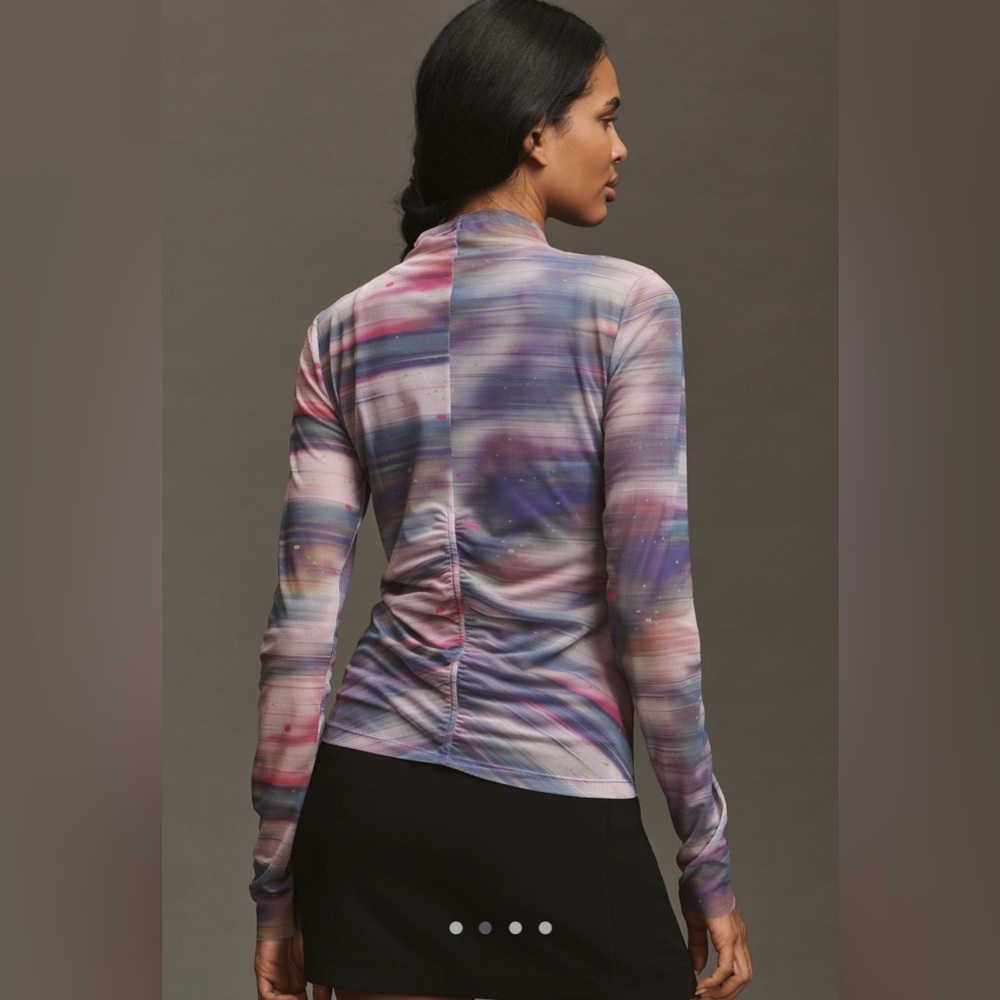 By Anthropologie Double layer mesh top - Picture 3 of 8